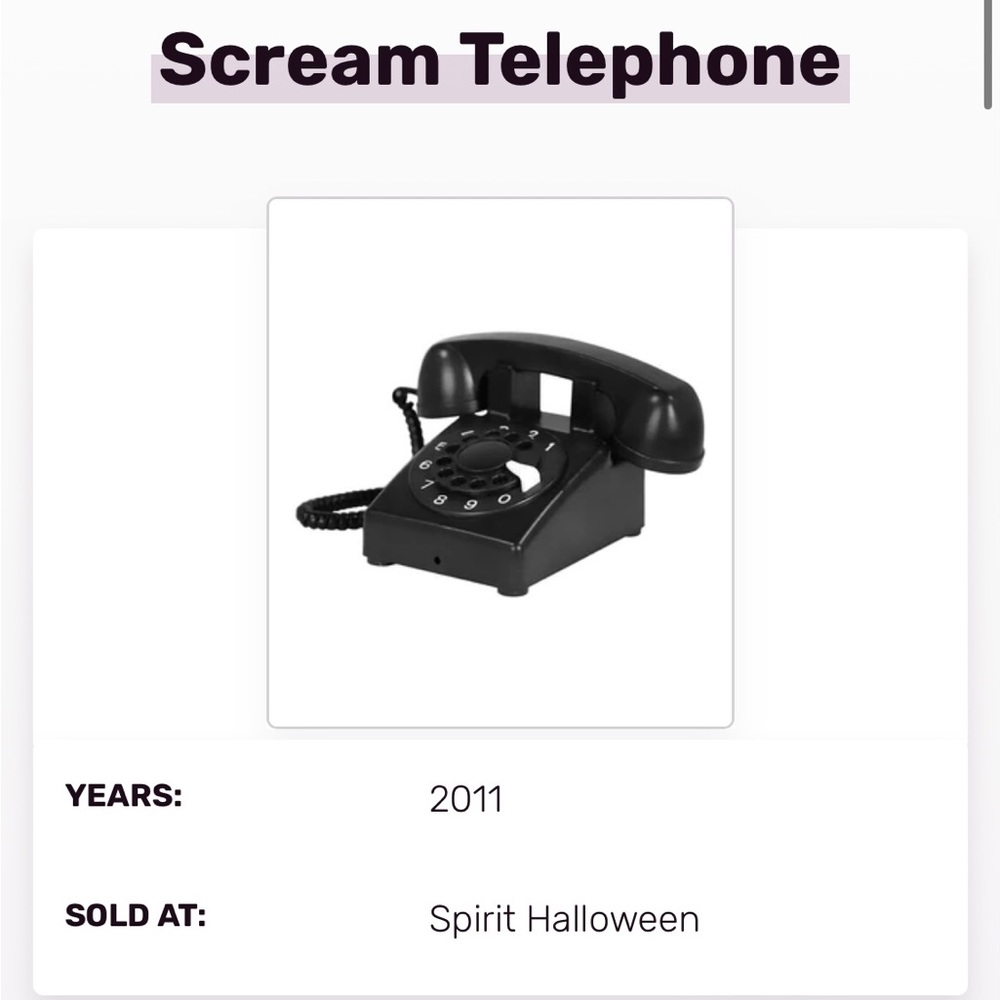 ISO Scream Prop Phone
